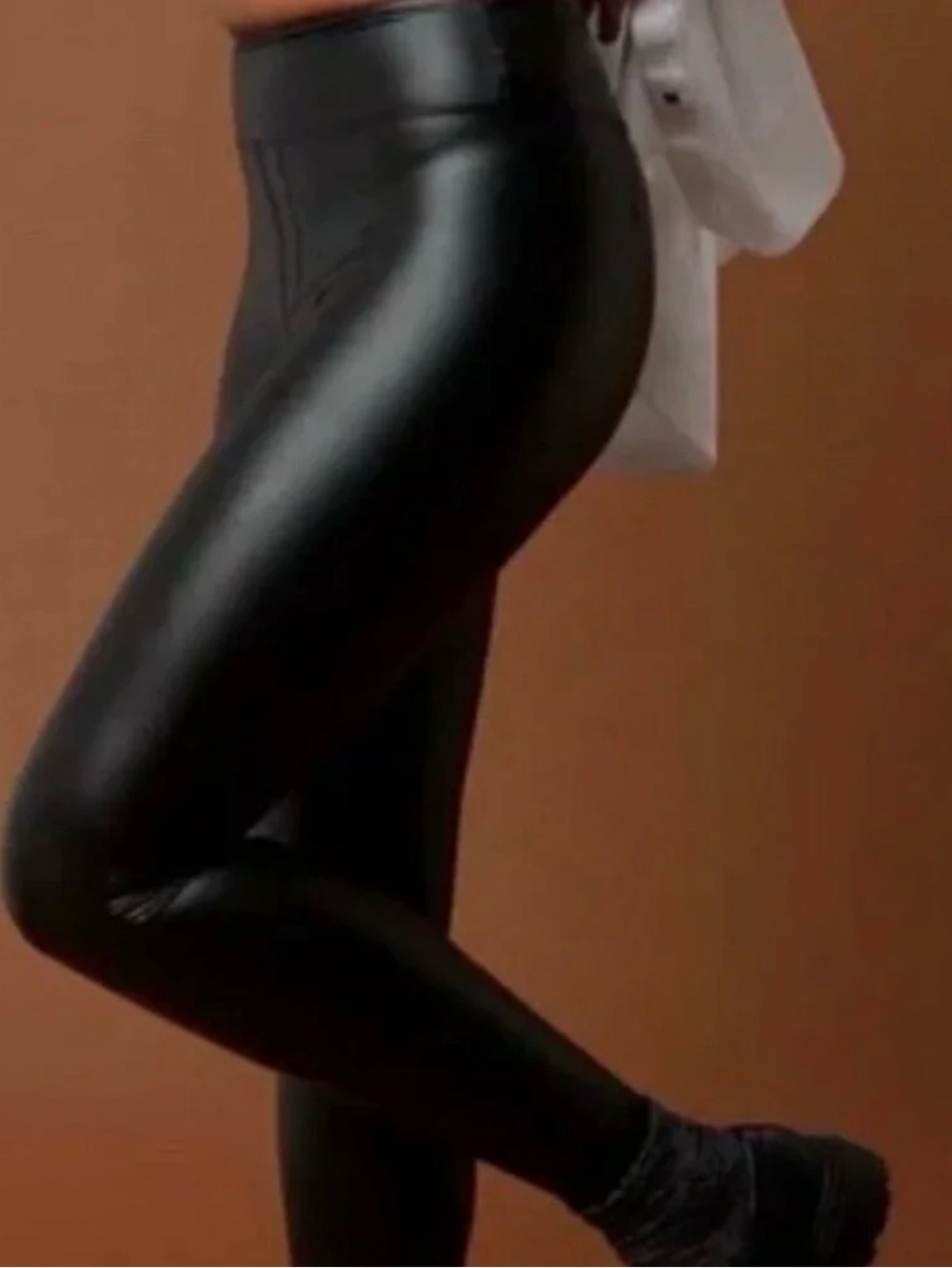 Offline by Aerie Real Luxe Faux Leather Legging in Black